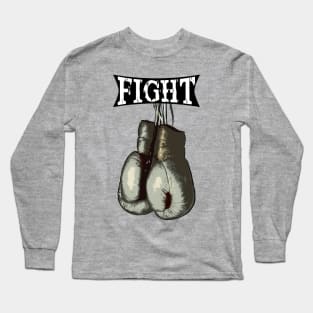 Vintage Boxing Gloves - Fight Long Sleeve T-Shirt